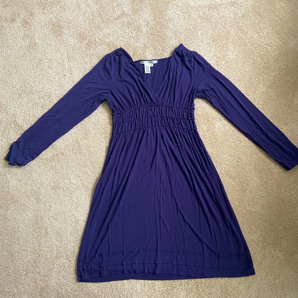 Max Studio long sleeved purple dress